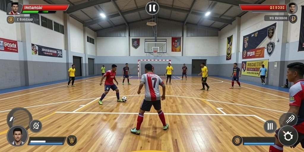 Tangkapan layar menunjukkan karakter utama dalam aksi mendebarkan.