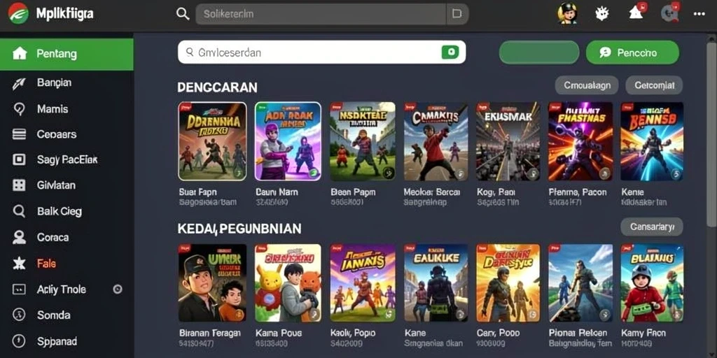 Tampilan grafis game yang memukau dan berwarna.