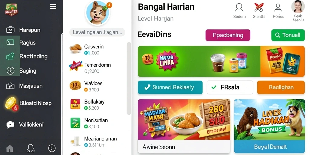 Tampilan antarmuka SENSASI777 yang modern dan user-friendly.